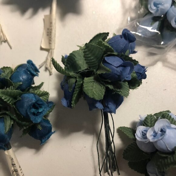 Mini Craft Roses Flowers Weddings Showers - Blue #2556 - Picture 5 of 6